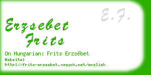 erzsebet frits business card